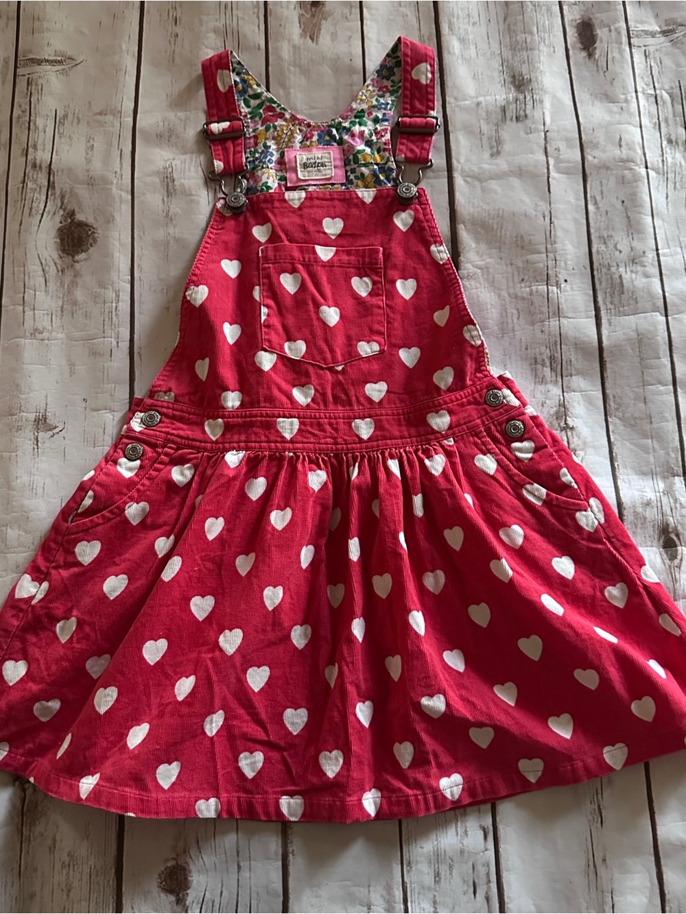 Mini Boden coral heart jumper vguc 7/8